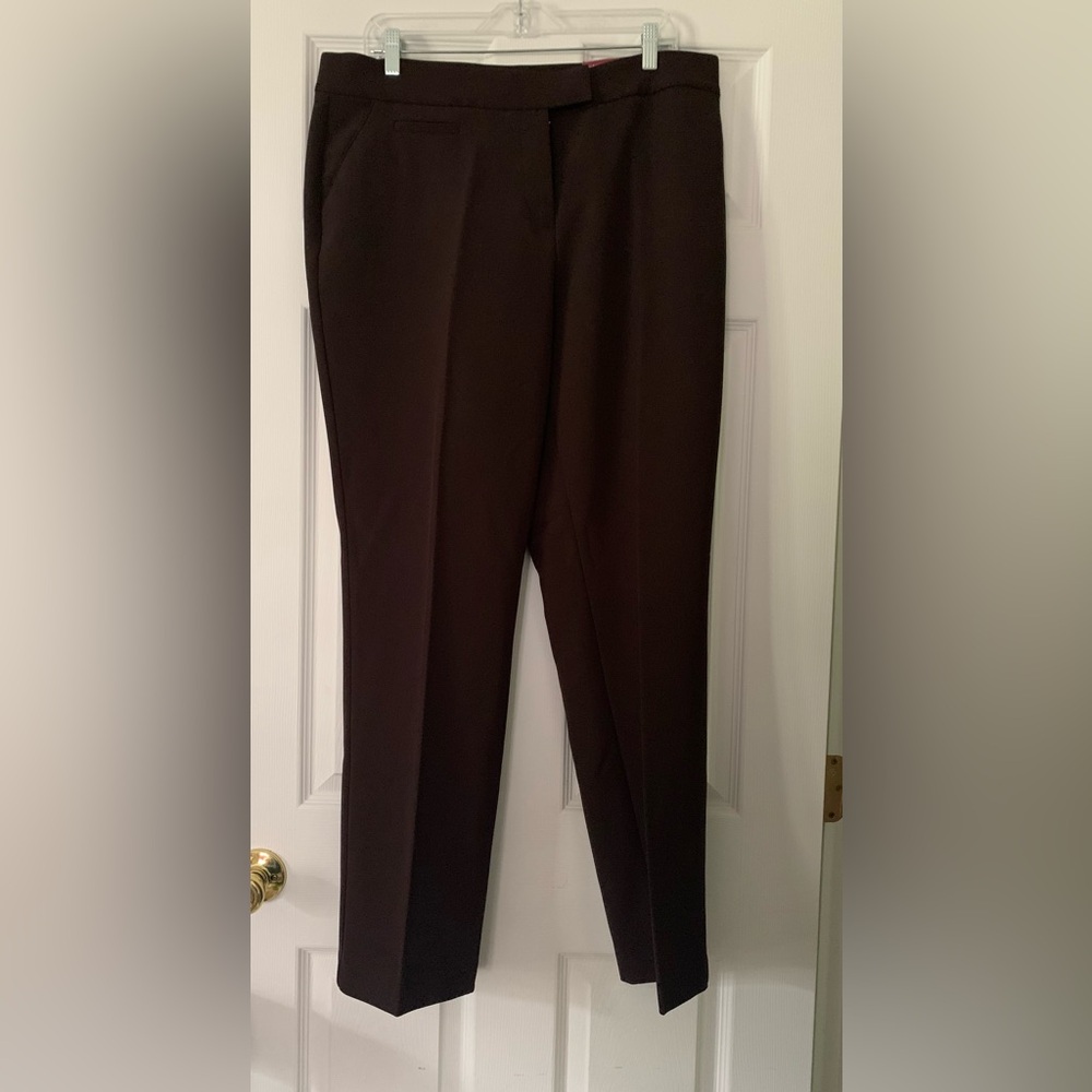 InvestmentsCoffee Brown Dress Pants Womens Fifth Ave Fit Secret Support 14R New